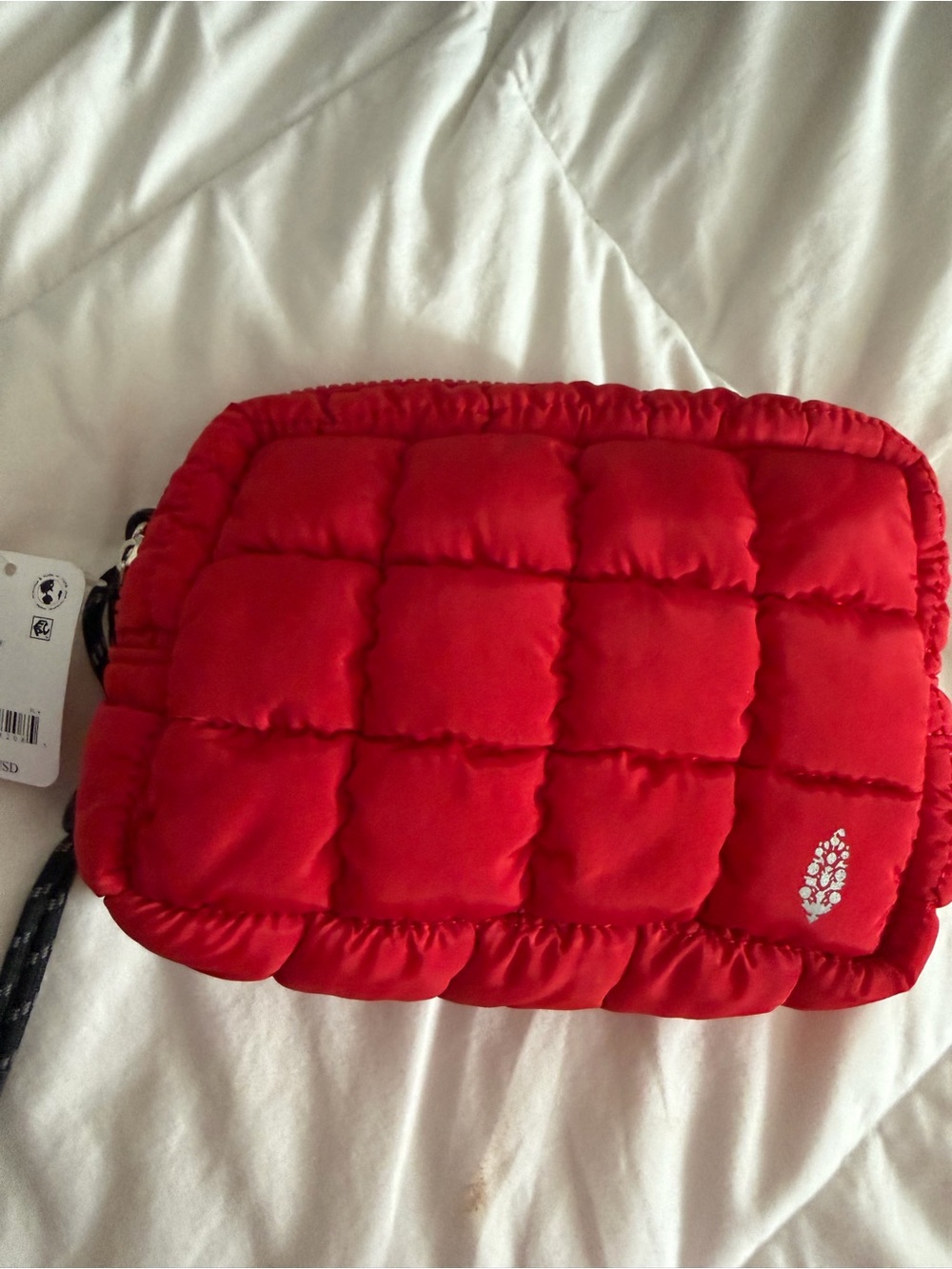 Red mini Quilted  Bag - Lightweight Puffer Style